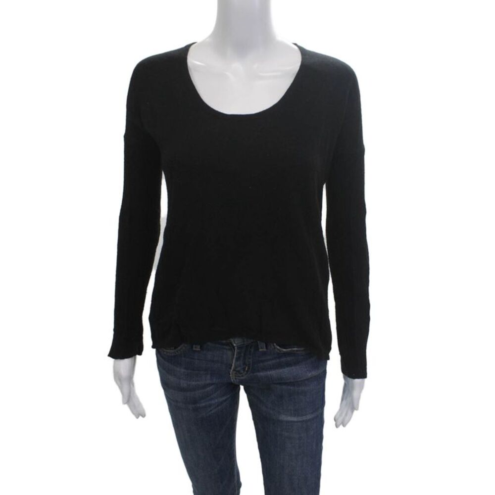 Helmut Unisex Black Pullover Sweater Angora Cashmere Blend Size PP